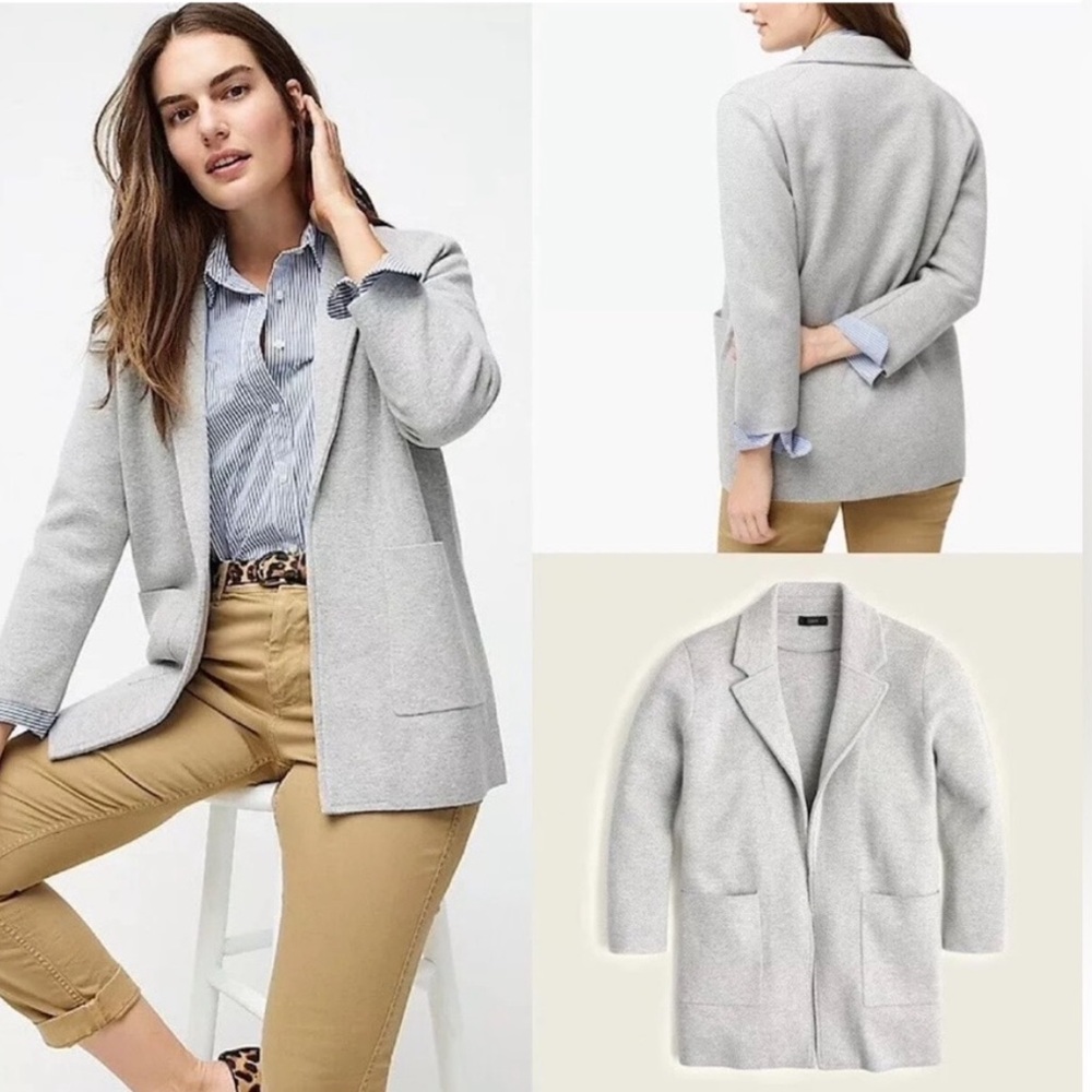 Jcrew Sophie Open Front Sweater Blazer